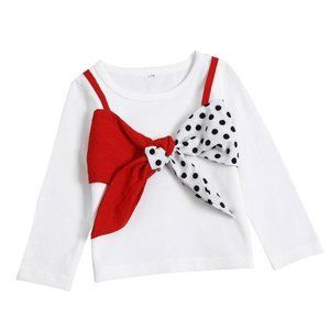 COPY - TODDLER GIRL BIG BOW T-SHIRT PULLOVER TOP